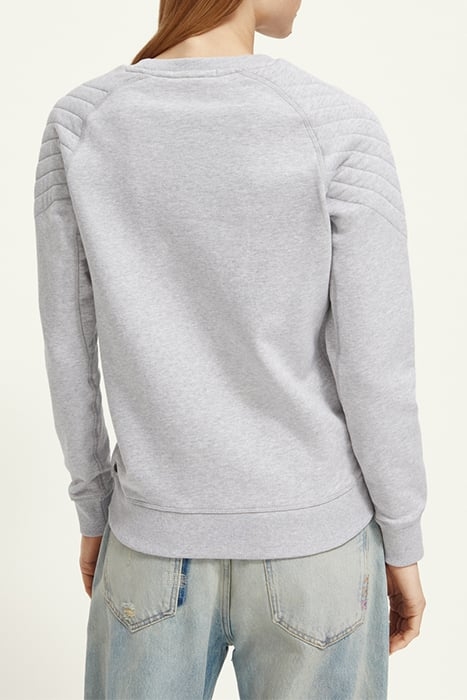 COTTON IN CONVERSION SEQUIN DETAIL QUILTED RAGLAN SWEATSHIRT 2