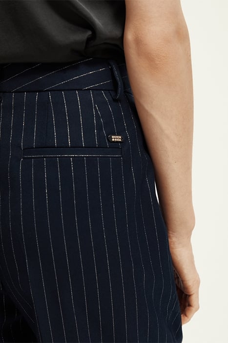 FRONT PLEAT PINSTRIPE BOYFRIEND PANT NIGHT PINSTRIPE 8