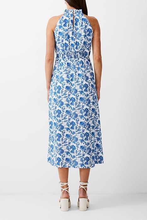 COSETTE HALTER MIDI DRESS WHITE/BAJA BLUE 2