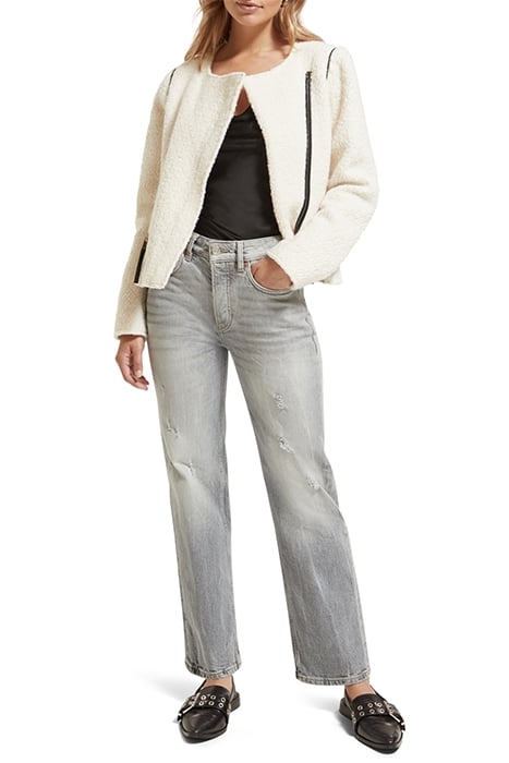 BOUCLE BIKER JACKET SOFT ICE 3