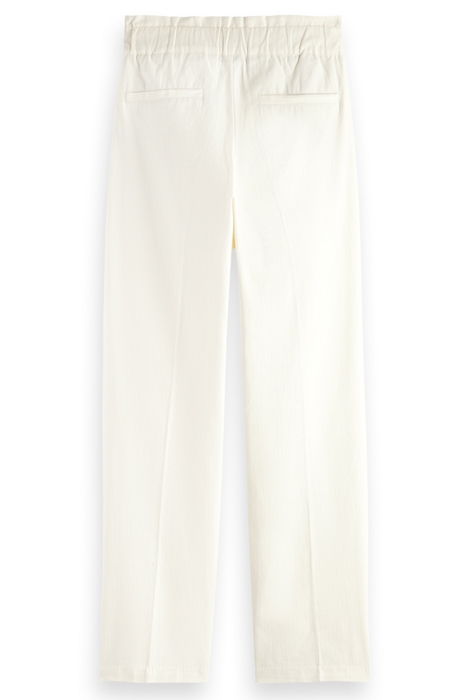 EMBROIDERED HIGH RISE PANT ECRU 5