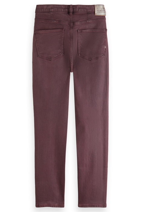 HIGH FIVE SLIM JEANS — COATED COLOURS BORDEAUX 2