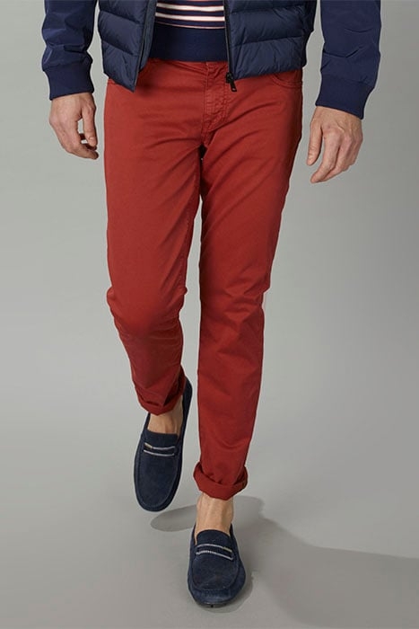 TIGHT FIT COTTON PANTS IN ORANGE ORANGE 1