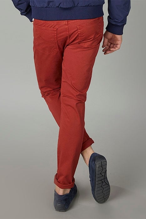 TIGHT FIT COTTON PANTS IN ORANGE ORANGE 2
