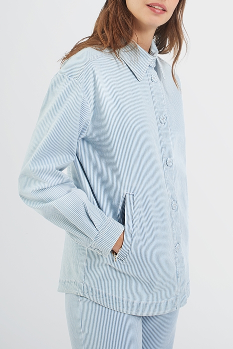 BLUE JACKET WITH WHITE THIN STRIPES 4