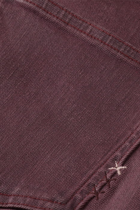 HIGH FIVE SLIM JEANS — COATED COLOURS BORDEAUX 3