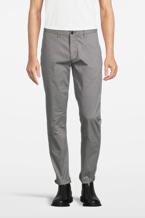 ESSENTIALS - STUART CLASSIC REGULAR SLIM FIT CHINO GREY 1