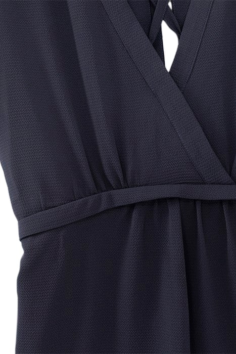 NAVY DRESS WITH LACED BACK 5