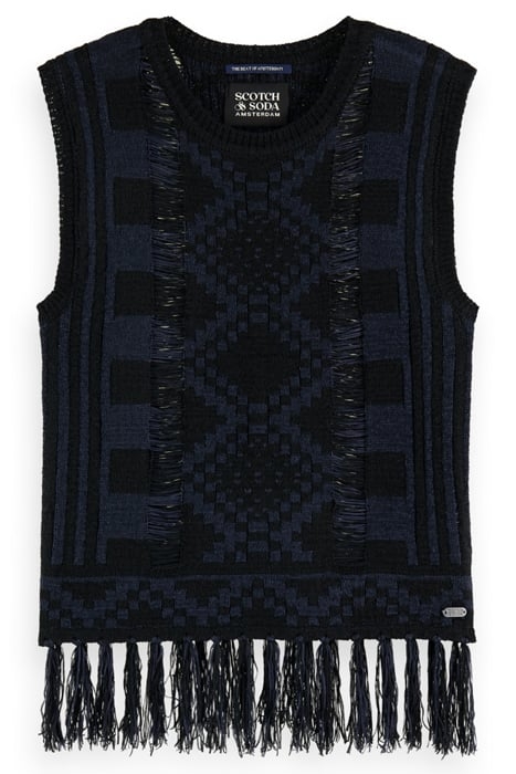 FRINGE HEM KNITTED TANK TOP NIGHT 4