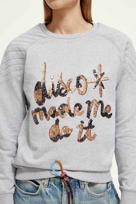 COTTON IN CONVERSION SEQUIN DETAIL QUILTED RAGLAN SWEATSHIRT 6