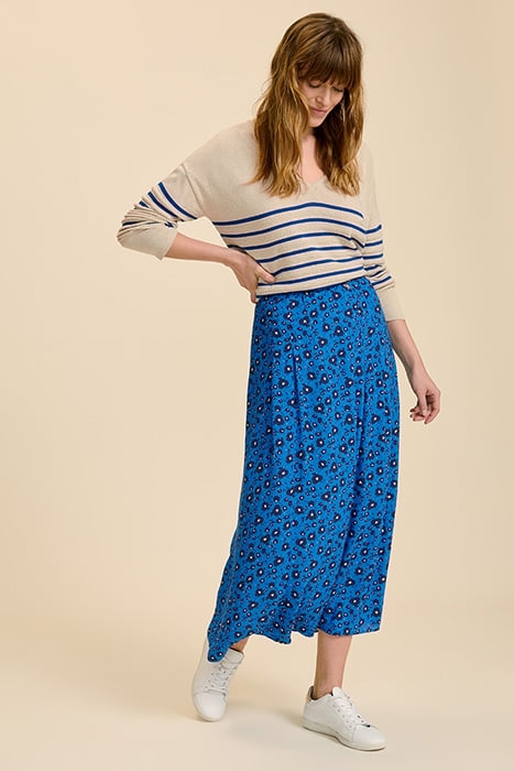 JUMPI - SAPPHIRE MIDI SKIRT WITH CITY FLOWER PRINT 2
