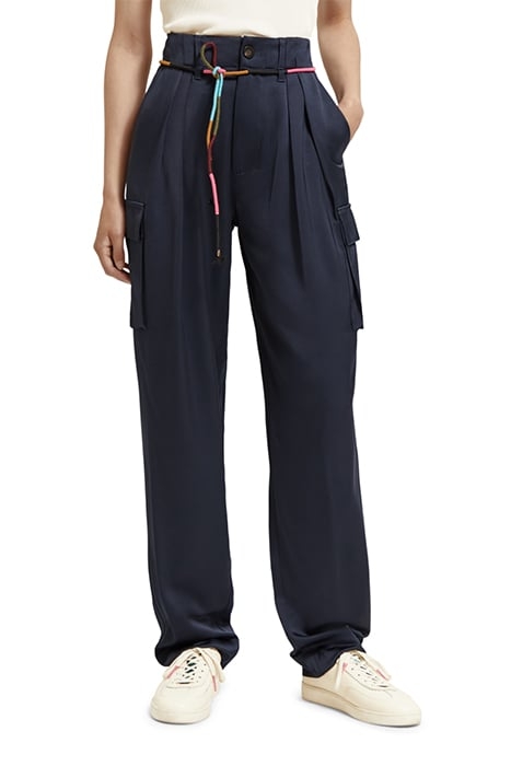 FAYE - HIGH RISE RELAXED TAPERED LEG PAPER BAG UTILITY PANT 1