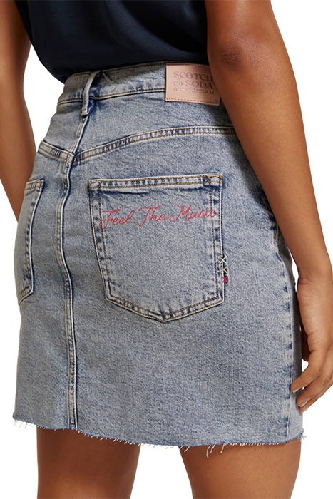 DENIM MINI SKIRT WITH PREMIUM WASH DANCE IT OUT 8