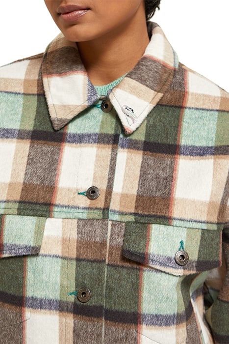 GREEN CHECK SHORT JACKET FROZEN MINT CHECK 7