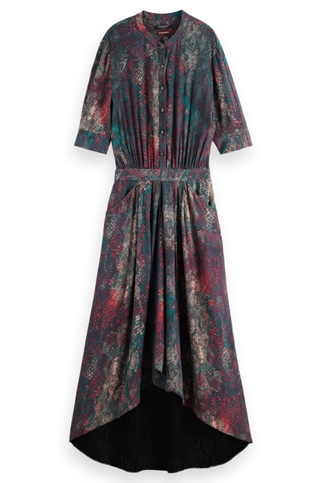 MIDI DRESS WITH HIGH LOW HEM SNAKE 1