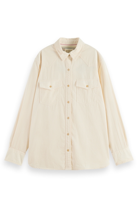 CORDUROY RELAXED FIT WESTERN SHIRT SOFT ICE 4