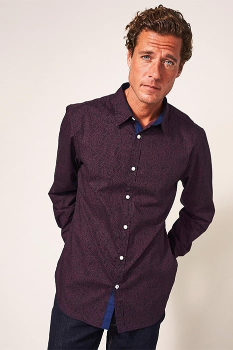 PARTY FLORAL PRINTED SHIRT MID PLUM 1