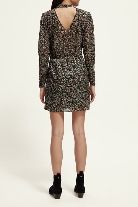 MOCK NECK MINI DRESS WITH OPEN BACK DETAIL CREATURES OF THE 3