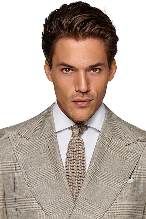 LIGHT BROWN CHECKED TAILORED FIT HAVANA SUIT 7