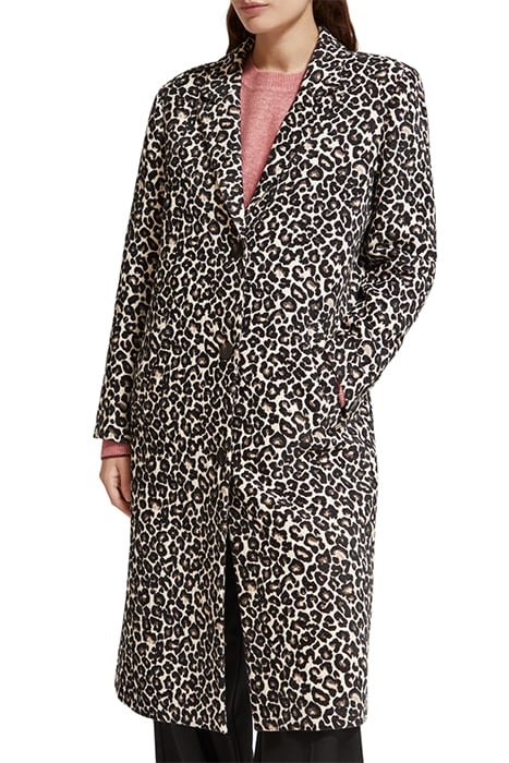 LEOPARD SINGLE BREASTED COAT LEOPARD JACQUARD 1