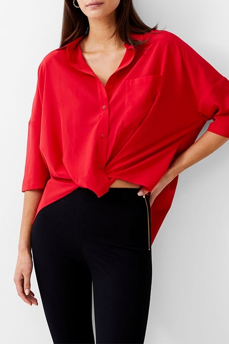 TWIST FRONT CREPE LIGHT TOP POPPY 3