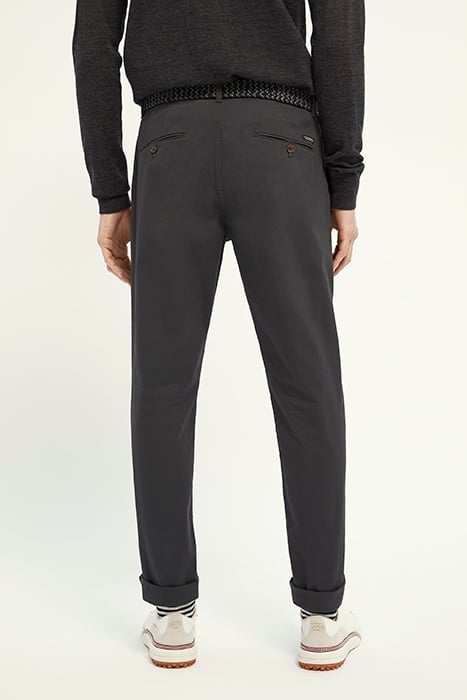 ESSENTIALS - STUART CLASSIC REGULAR SLIM FIT CHINO CHARCOAL 3
