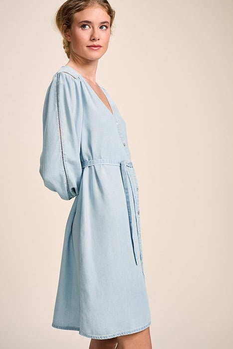 ROLLINS - CHAMBRAY DRESS WITH LADDER DAYS 3