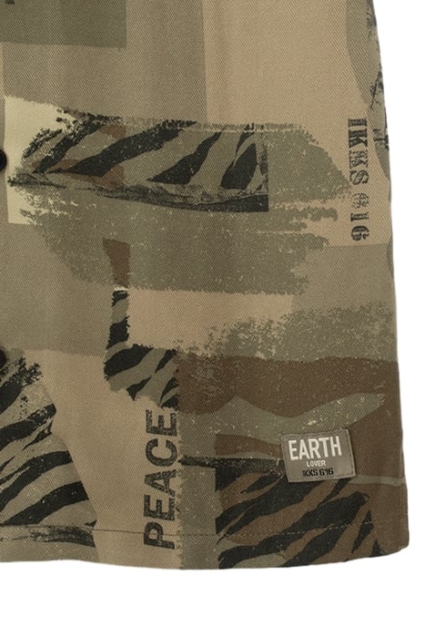 BOYS’ KHAKI CAMOUFLAGE PRINT LENZING™ ECOVERO™ SHIRT 6