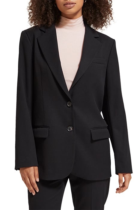 GABARDINE BOYFRIEND SINGLE BREASTED BLAZER EVENING BLACK 1