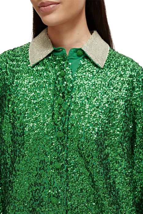 SEQUIN MINI DRESS GREEN LIGHT 7