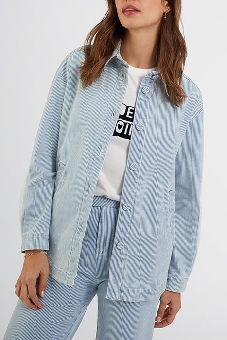 BLUE JACKET WITH WHITE THIN STRIPES 3