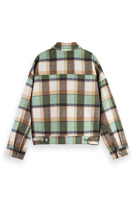 GREEN CHECK SHORT JACKET FROZEN MINT CHECK 5