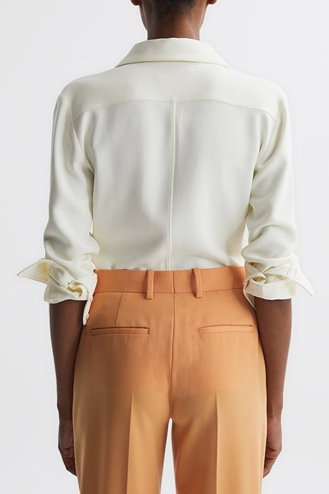 NATALIA-FITTED BUTTON-DOWN SHIRT IVORY 2