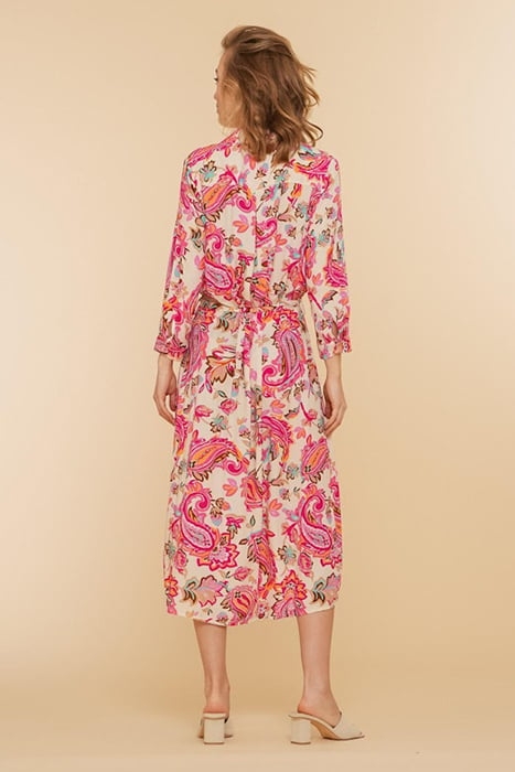 AOP LONG BLOUSEDRESS OFF-WHITE/PINK COMBI 2