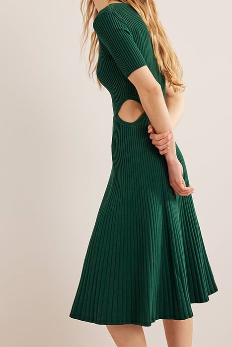 CUT OUT KNITTED MIDI DRESS EMERALD NIGHT 4