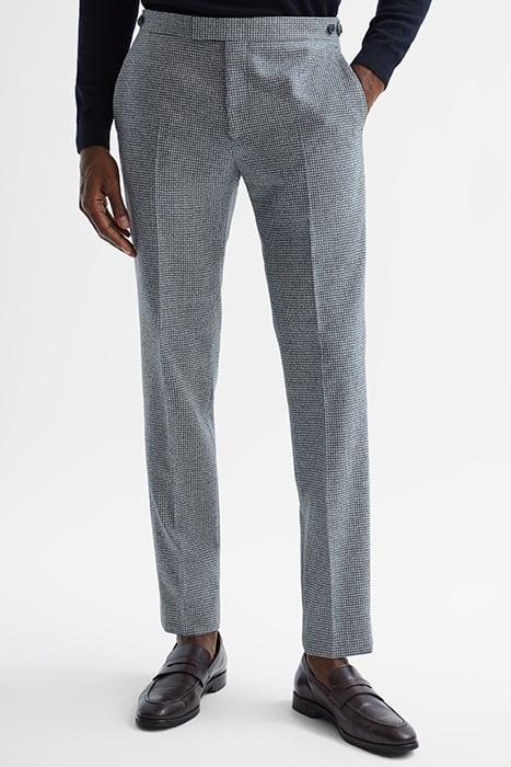 ROGAN-PUPPYTOOTH SUIT PANTS BLUE 1