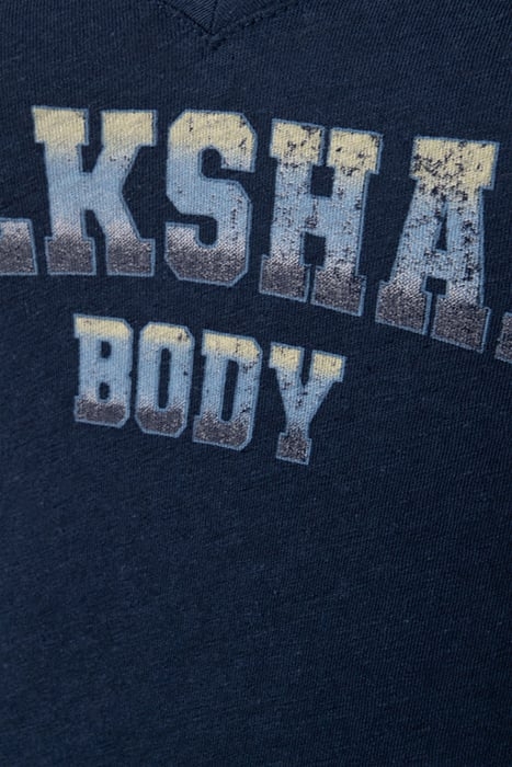 WOMEN'S NAVY DEEP DYE SLOGAN IMAGE T-SHIRT 7