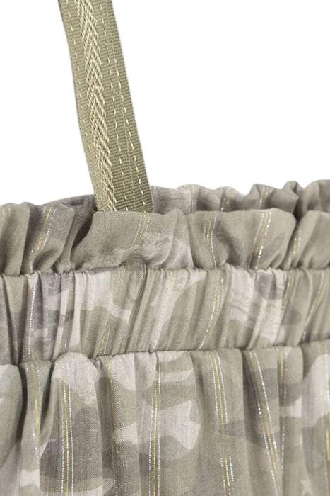 GIRLS’ KHAKI CAMOUFLAGE PRINT DRESS WITH GOLD STRIPES KHAKI 4