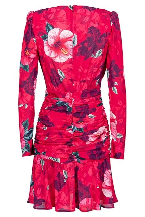 ACCIGLIATO ABITO CREPE DE CHIN FUCHSIA/PINK MULTI-COLOUR 2