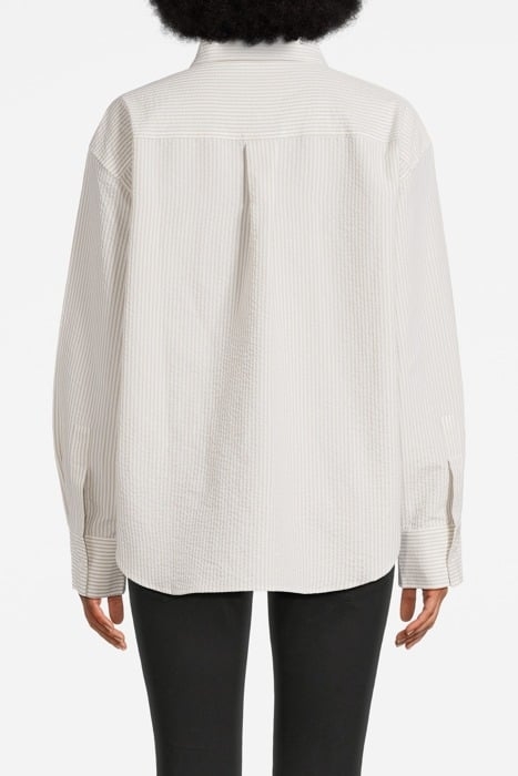 LOUISE SHIRT SAND-WHITE STRIPE 2