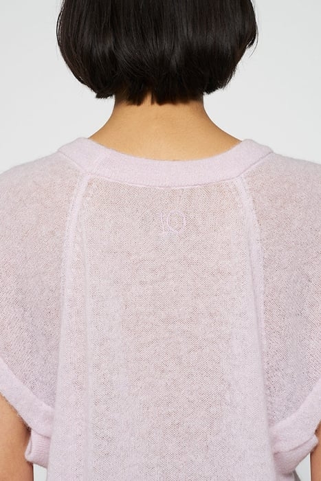 SHORTSLEEVE TOP KNIT PALE LILAC 5