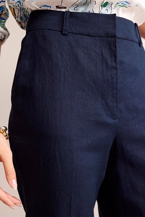 KEW LINEN TROUSERS NAVY 3