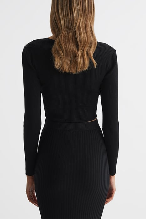 IONA-TWIST LONG-SLEEVED TOP BLACK 2