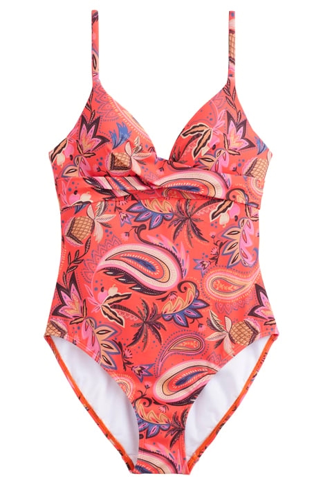 CAPRI CUP-SIZE SWIMSUIT CORAL, PARADISE PAISLEY 2