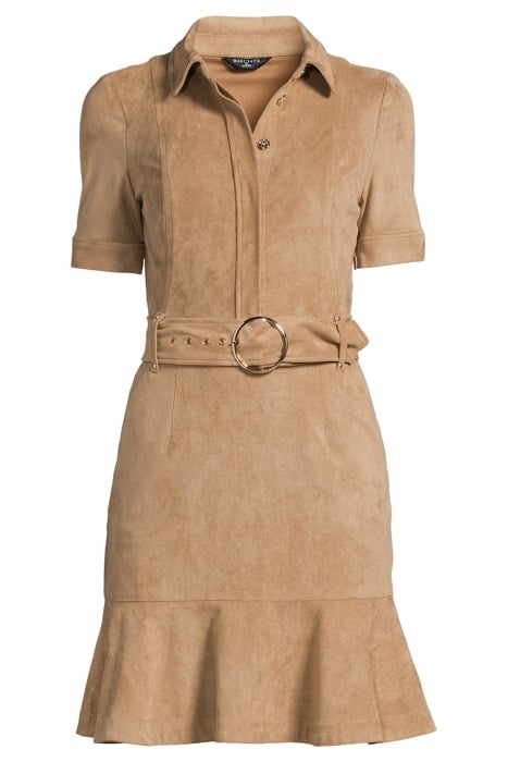 KASIA DRESS TRUFFLE DUST LEATHER MULTI 3