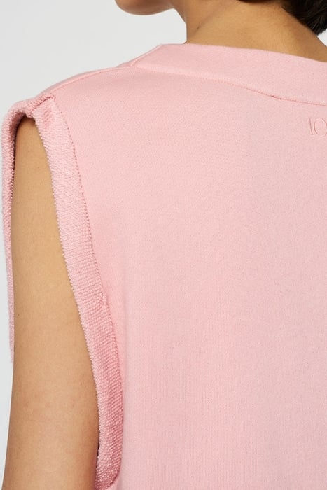 V-NECK TOP FLEECE DUSTY PEACH 6