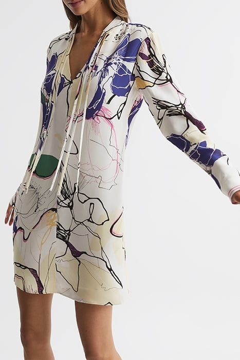 MARGARITE-PRINTED DRESS IVORY 1