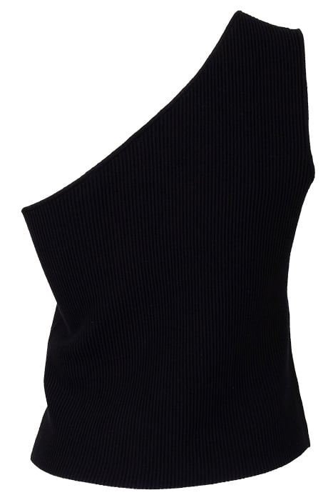 PARKER ONE SHOULDER KNIT TOP BLACK 2