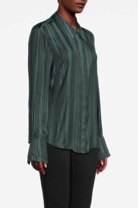 FELICITY-STRIPED BUTTON-DOWN SHIRT EMERALD 4