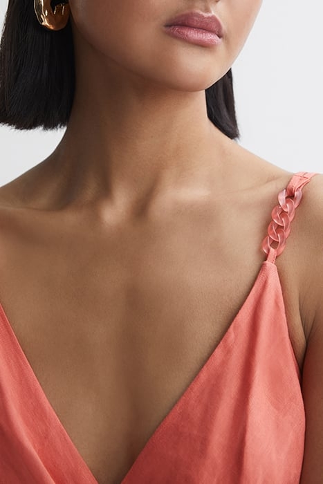 ESME-LINEN DRESS CORAL 6